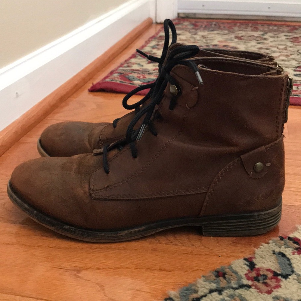 Brown Boots w/ Laces & Zippers